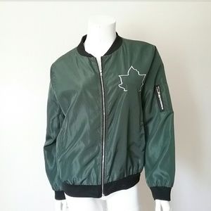 Jackets & Coats - Army Green Nylon Bomber Jacket Jackets & Coats - Army Green Nylon Bomber Jacket